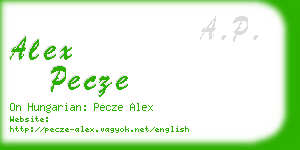 alex pecze business card
